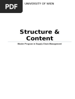 Structure & Content: University of Wien