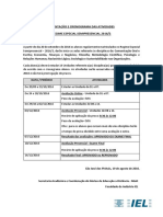 Orientações e Cronocrama Das Atividades - Regime Especial EAD PDF