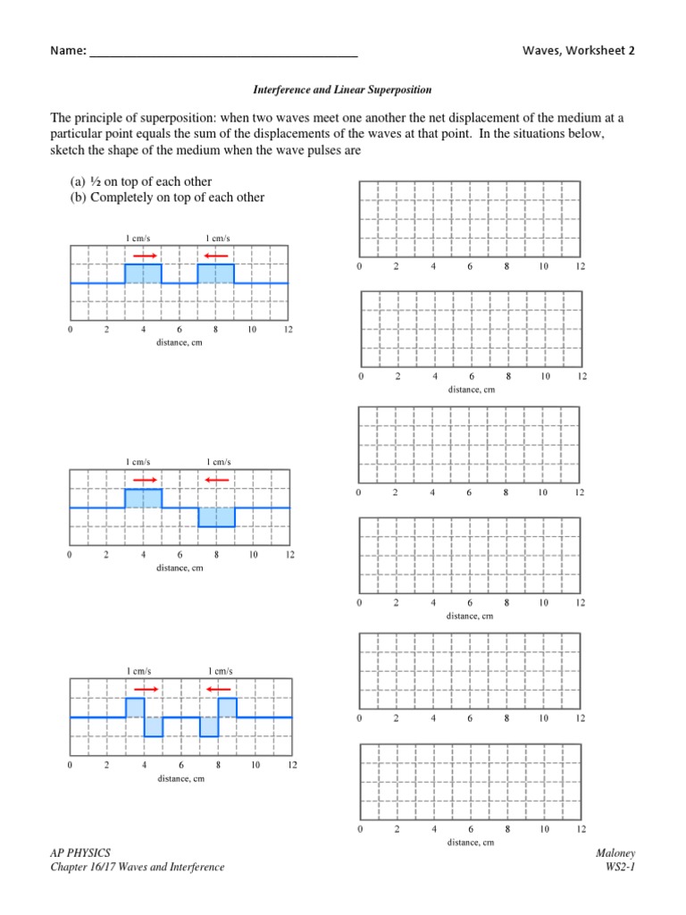 Superposition worksheet of principle Law Of