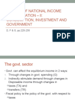 Models of National Income Determination - Ii: Consumption, Investment and Government