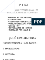 P Isa: Programa Internacional de Evaluacion de Estudiantes