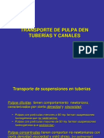 Transporte de Pulpa en Tuberias y Canales