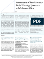 Assessment of Food Security Early Warning Systems in sub-Saharan Africa