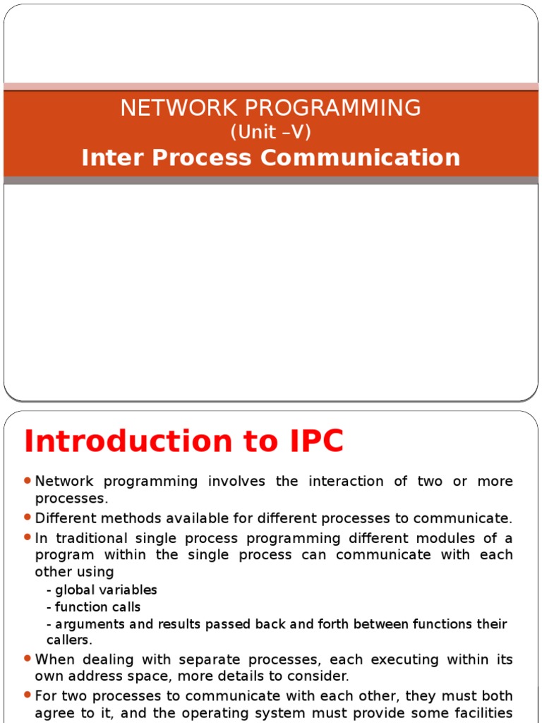 Network Programming: Inter Process Communication | Download Free PDF ...