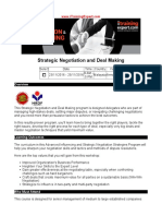 Strategic Negotiation and Deal Making