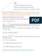 Integrales trigonométricas: senos, cosenos, secante y tangente