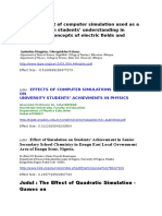 Judul: The Effect of Quadratic Simulation - Games On