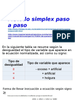 Metodo Simplex Paso A Paso