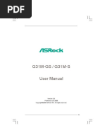 G31M-GS / G31M-S User Manual: Published June 2009