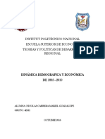 Ensayo Dinamica Demografica y Economica de 1895 A 2010