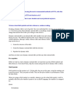 To Create The Dynamic Table Using The Much Recommended Methods in RTTS