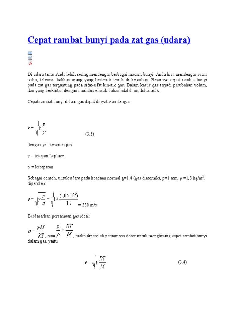 Cepat Rambat Bunyi Bergantung Pada Nasi
