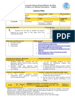 Lesson Plan: Corporación Universitaria Minuto de Dios Licenciatura en Idioma Extranjero - Inglés