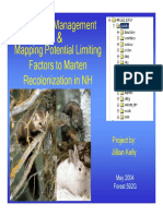 GIS Data Management Mapping Potential Limiting Factors To Marten Recolonization in NH