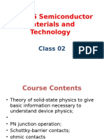 ESE-505 Semiconductor Materials and Technology Class 02 Notes
