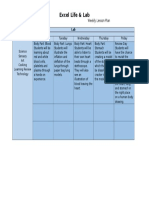 Excel Life and Lab Blank Lesson Plan With Color 1