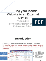 Copying Your Joomla Website To An External Device: Prepared By: DR Yousef Alqasrawi and DR Mohammad Eshtay