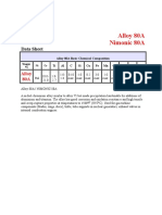 Alloy 80A Nimonic 80A: Data Sheet