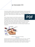 Prinsip Kerja Generator DC