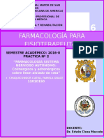 FARMACOLOGÍA SISTEMA NERVIOSO AUTÓNOMO.colinérgicos y Adrenérgicos Sobre Ileon Aislado de Rata.