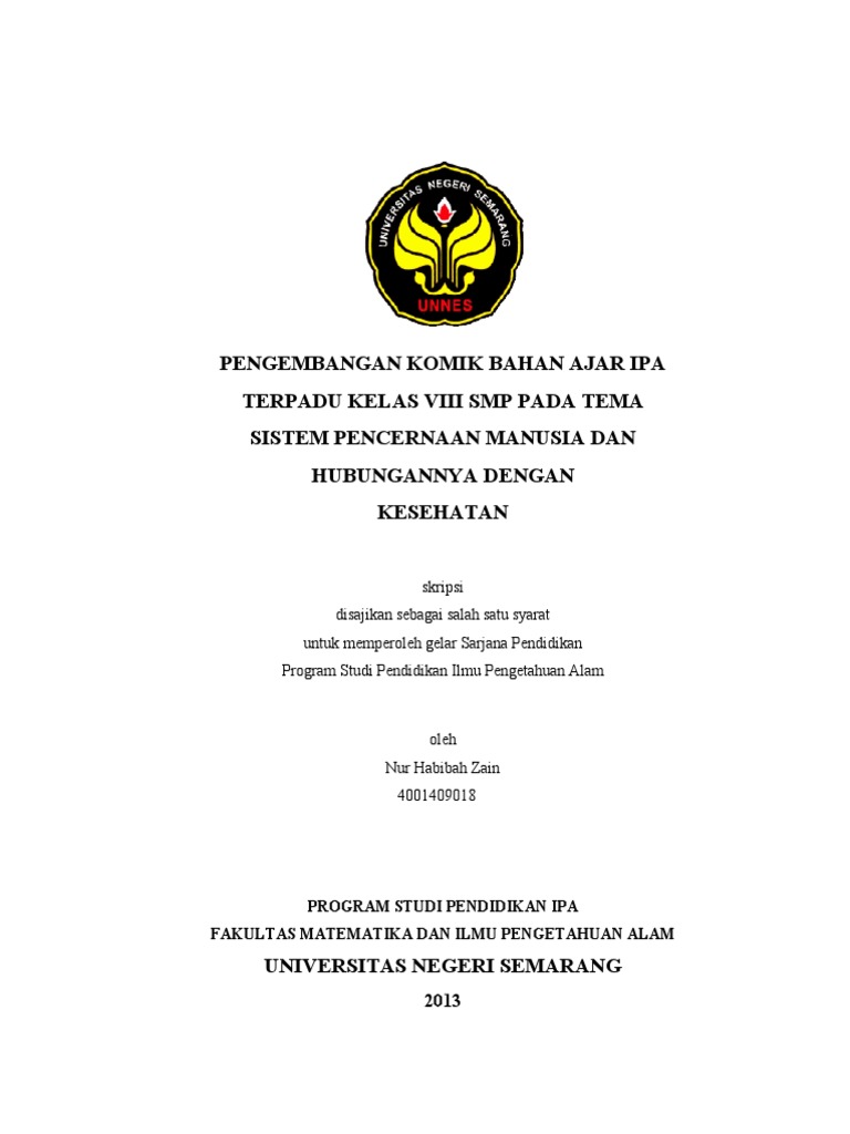4001409018 Bahan Ajar Komik Pencernaan