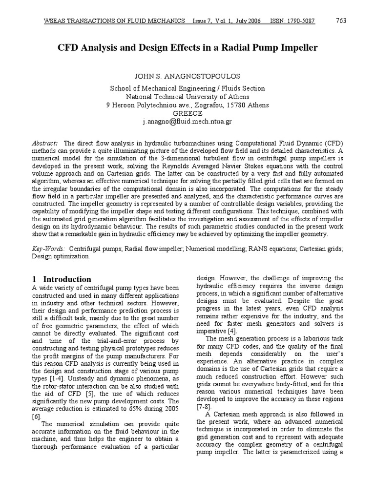 CFD Analysis and Design Impeller | PDF | Computational Fluid Dynamics ...