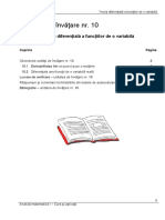 Unitatea 10 - Teoria Diferentiala A F. de o Var PDF