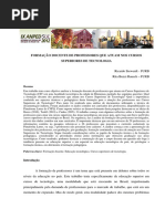 Formacao de Professores que Atuam Nos Cursos Superiores de Tecnologia