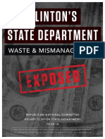 Clinton's State Department Waste and Mismanagement