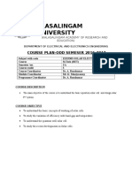 Course Plan EEE5303 Solar Electric Systems Outcome Based