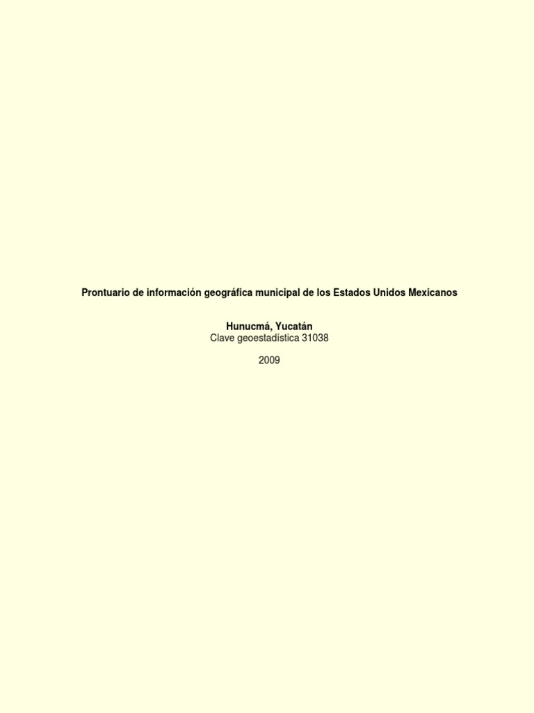Información Geográfica de Hunucmá, Yucatán | PDF | Península de Yucatán ...