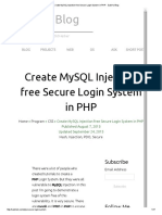 Create MySQL Injection Free Secure Login System in PHP - Subin's Blog