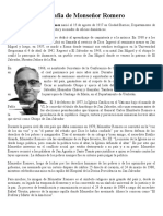 Biografía de Monseñor Romero