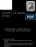 Intro To Gospel of Mark and 1.1 - 8 NT352 Fall 2016