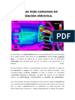 Las 3 Fallas Más Comunes en Una Instalación Eléctrica