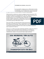 22 Setiembre Dia Mundial Sin Autos