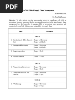 Global SCM Assignment MBA