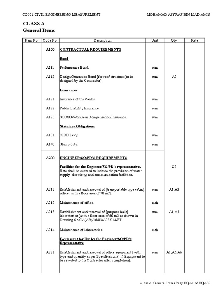 BQ General Item | PDF | Specification (Technical Standard) | Quality ...