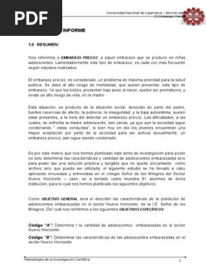 Embarazo Precoz Parte 2