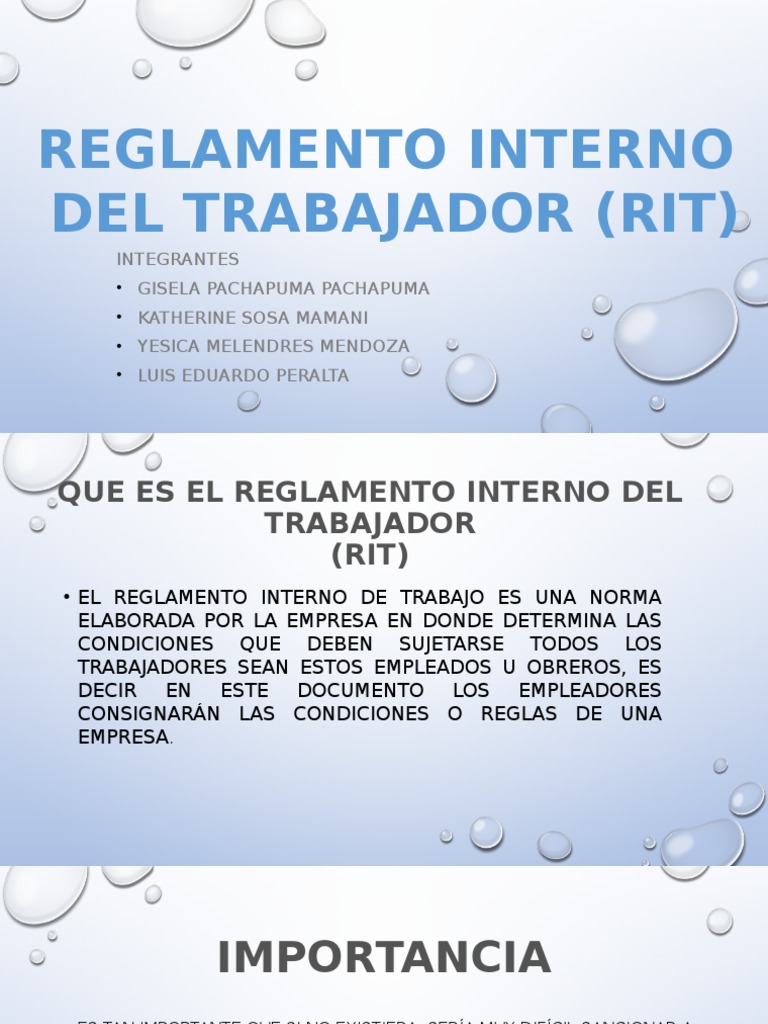 Definición del Reglamento Interno de Trabajo | PDF | Derecho