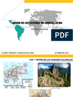 Origen de Los Sistemas Urbanos en América Latina