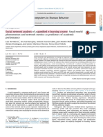 Social Network Analysis of A Gamified e Learning Course Small World Phenomenon and Network Metrics As Predictors of Academic Performance