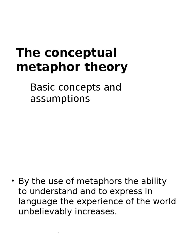 Understanding Conceptual Metaphor Theory | PDF | Metaphor | Concept