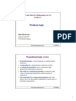 Predicate Logic: CS 441 Discrete Mathematics For CS