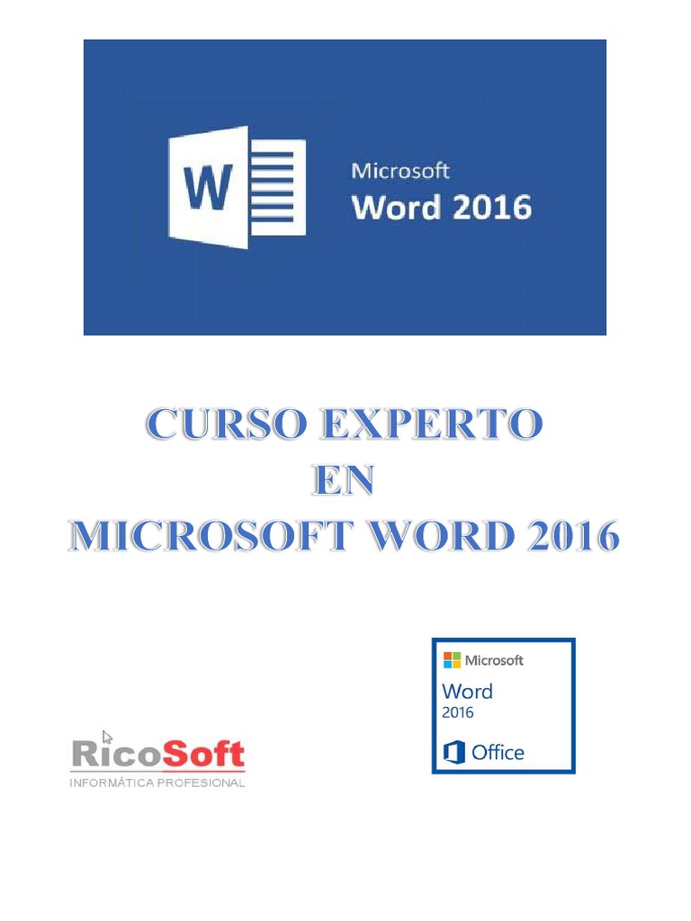 Curso Experto Word 2016 | PDF | Point and Click | Ventana (informática)