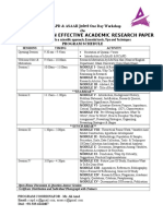 How To Write An Effective Academic Research Paper: Rcapd & Asaar Joint One Day Workshop