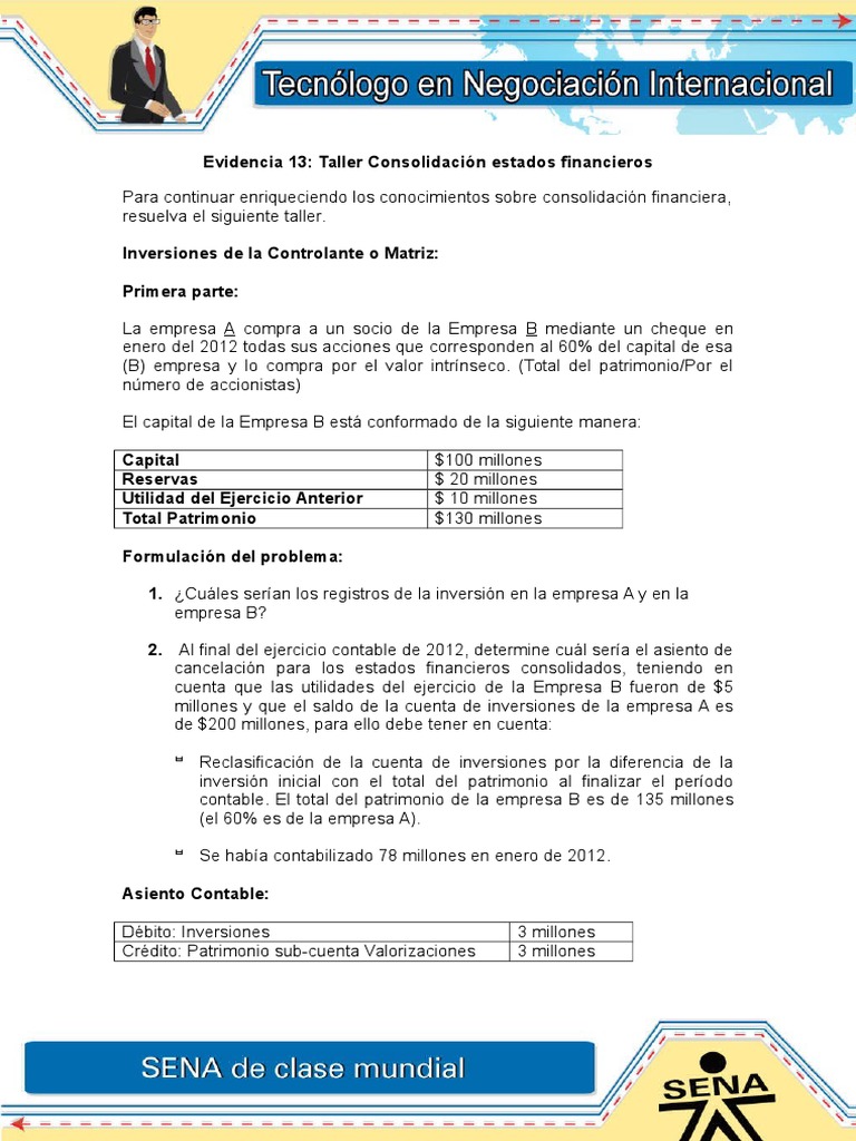 Evidencia 13 | PDF | Contabilidad | Estado financiero
