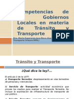 Gobiernos Locales en Materia de Transíto y Transporte Terrestre