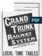 1942 Grand Trunk Timetable