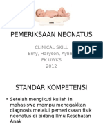Clinical Skill FK Uwks DP Neonatus